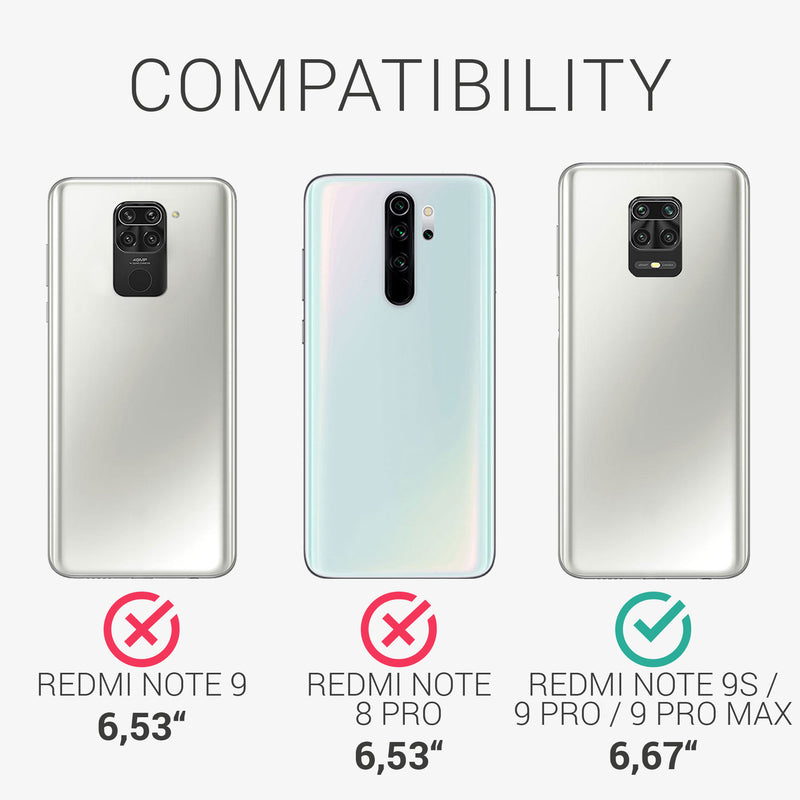 kwmobile Handyhülle für Xiaomi Redmi Note 9S / 9 Pro / 9 Pro Max Hülle - Silikon Case schutzhülle Cover