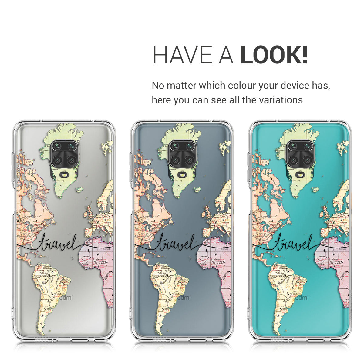 kwmobile Case kompatibel mit Xiaomi Redmi Note 9S / 9 Pro / 9 Pro Max - Hülle Silikon transparent