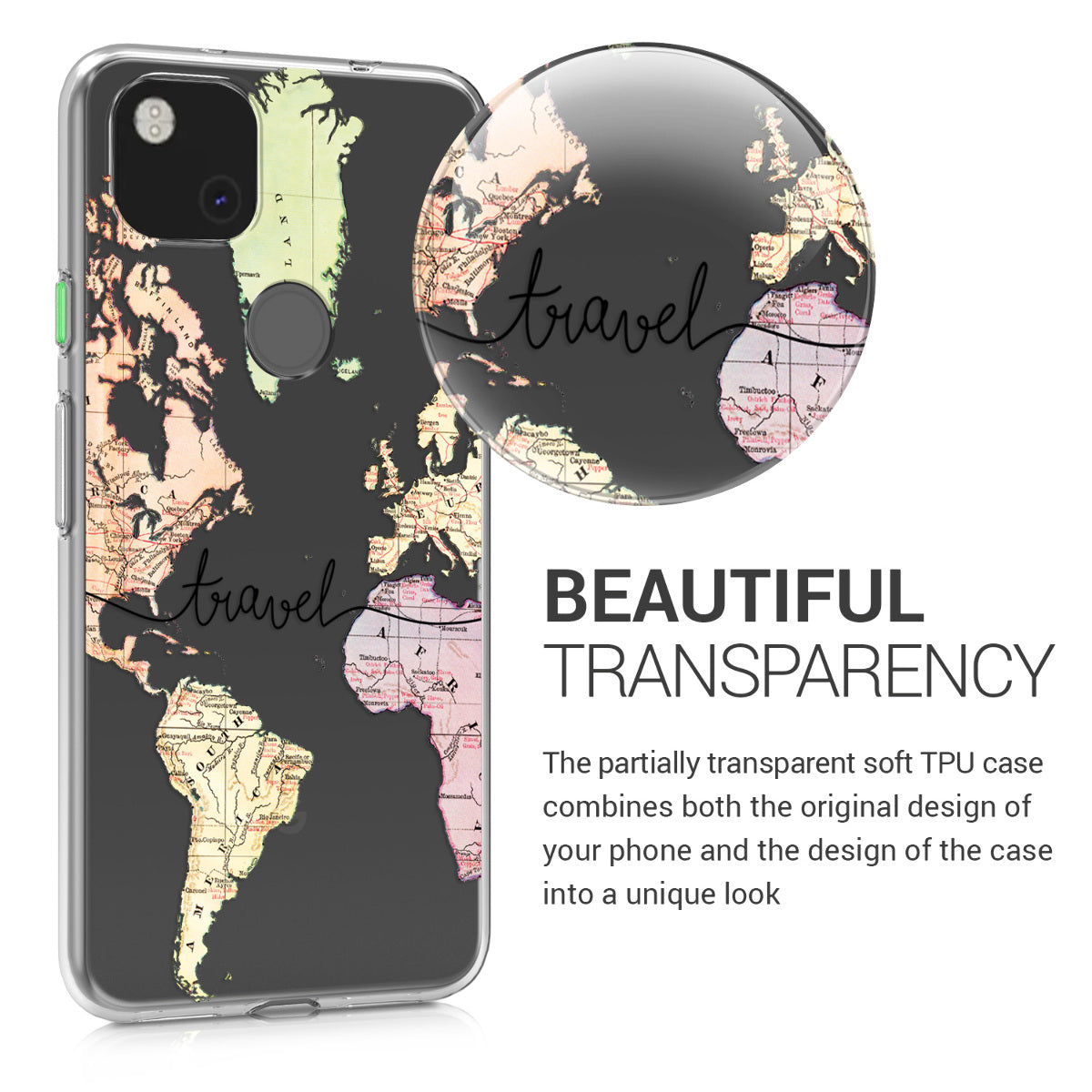 kwmobile Case kompatibel mit Google Pixel 4a - Hülle Silikon transparent