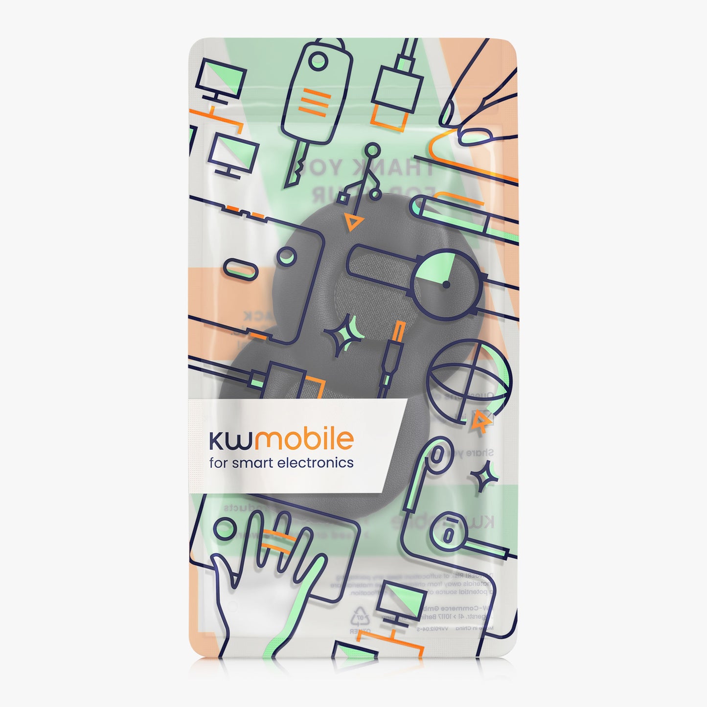 kwmobile Ohr Polster für JBL Tune 600 / 500BT / 510BT / 520BT / 450 Ohrpolster Ersatzteile Kopfhörer Ersatzpolster Over Ear Headphones