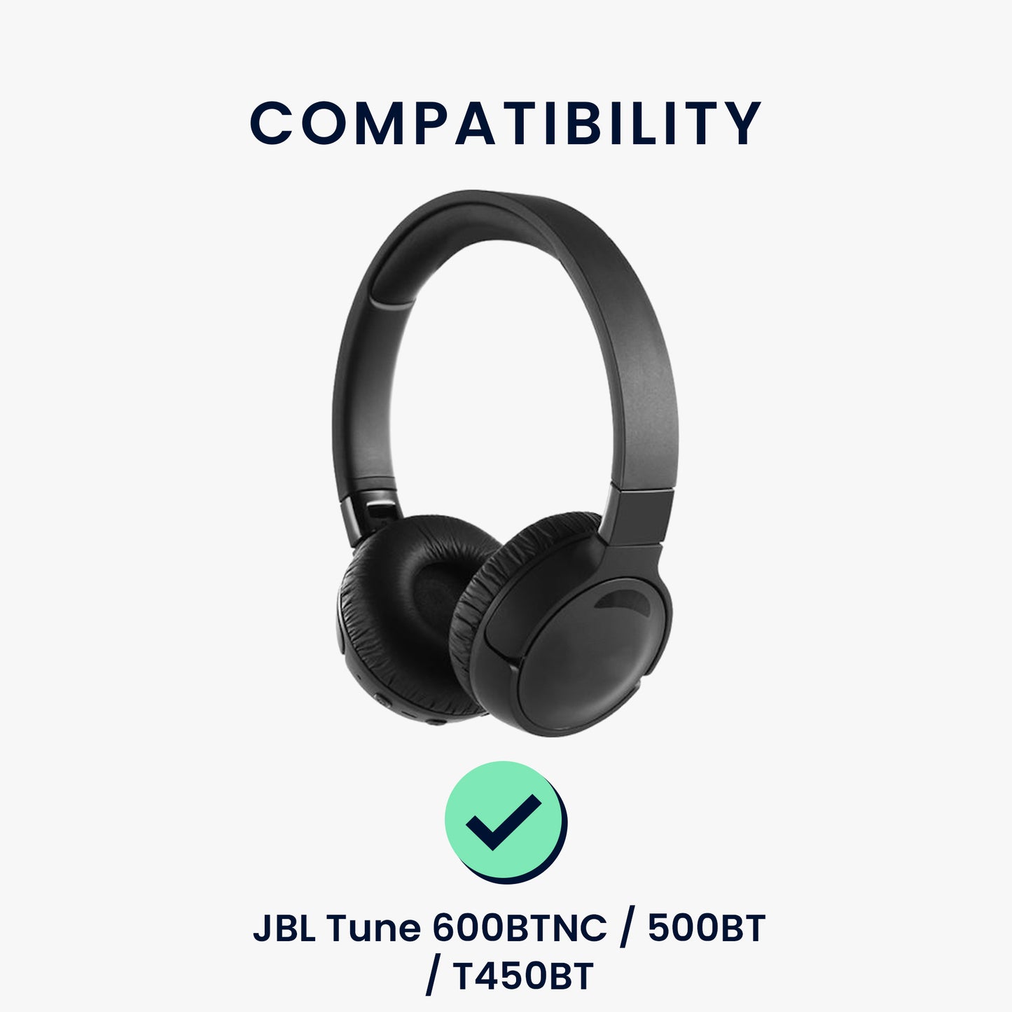 kwmobile Ohr Polster für JBL Tune 600 / 500BT / 510BT / 520BT / 450 Ohrpolster Ersatzteile Kopfhörer Ersatzpolster Over Ear Headphones