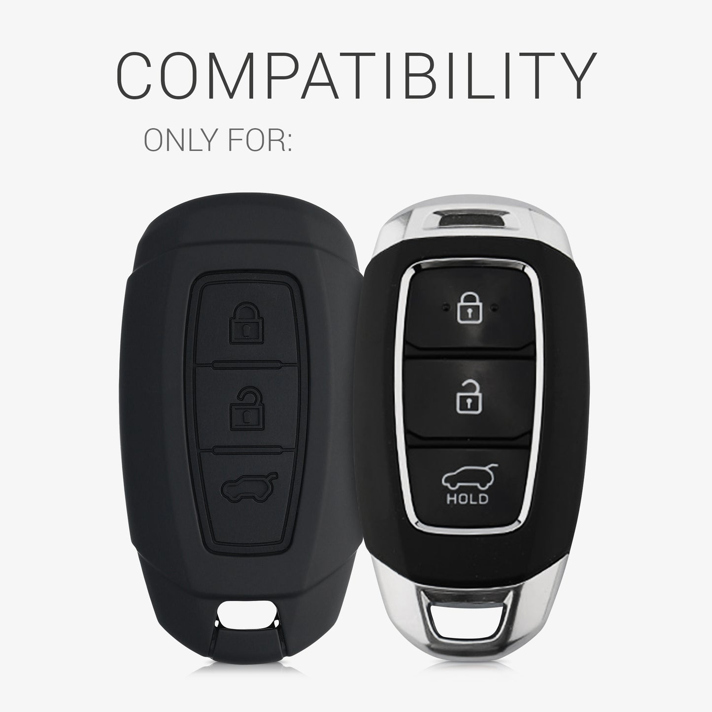kwmobile Autoschlüssel Hülle kompatibel mit Hyundai 3-Tasten Autoschlüssel Keyless Go Hardcover Schutzhülle Schlüsselhülle Cover