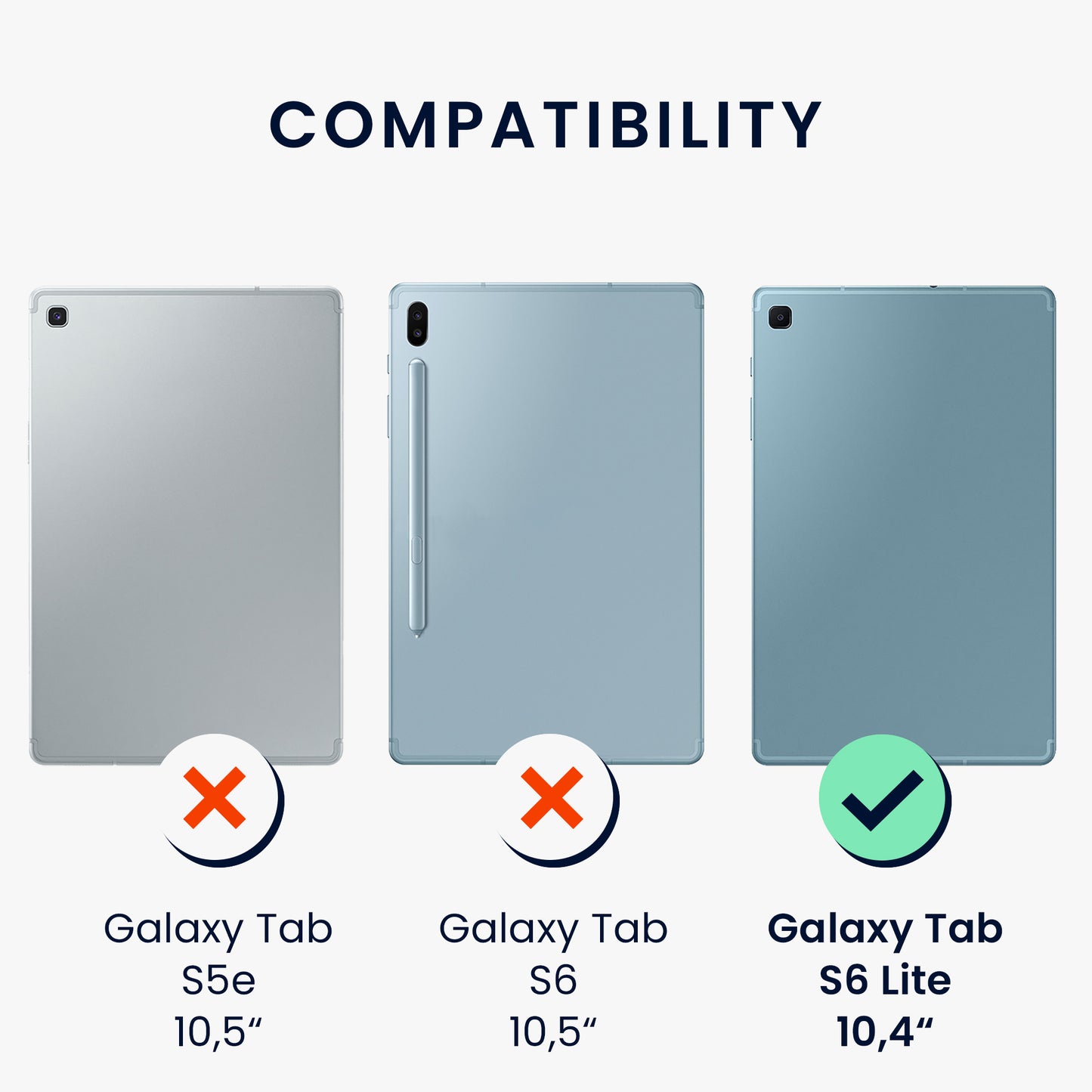kwmobile Hülle kompatibel mit Samsung Galaxy Tab S6 Lite (2024/2022/2020) Tablet Cover