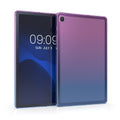 kwmobile Schutzhülle kompatibel mit Samsung Galaxy Tab S6 Lite - Hülle Silikon - Tablet Cover Case - Lavendel Türkis Transparent