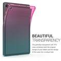 kwmobile Schutzhülle kompatibel mit Samsung Galaxy Tab S6 Lite - Hülle Silikon - Tablet Cover Case - Lavendel Türkis Transparent