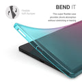 kwmobile Schutzhülle kompatibel mit Samsung Galaxy Tab S6 Lite - Hülle Silikon - Tablet Cover Case - Lavendel Türkis Transparent