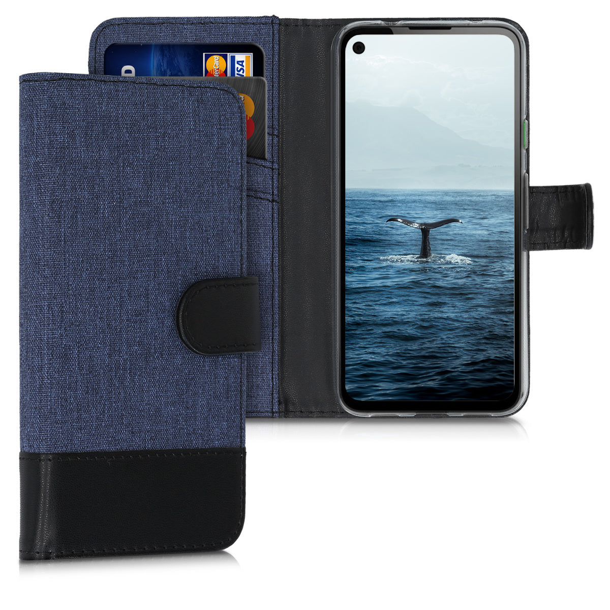 kwmobile Wallet Case kompatibel mit Google Pixel 4a - Hülle mit Ständer - Handyhülle Kartenfächer