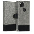 kwmobile Wallet Case kompatibel mit Google Pixel 4a - Hülle mit Ständer - Handyhülle Kartenfächer