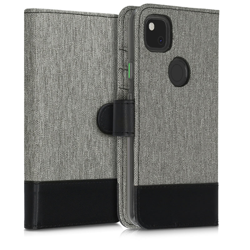 kwmobile Wallet Case kompatibel mit Google Pixel 4a - Hülle mit Ständer - Handyhülle Kartenfächer