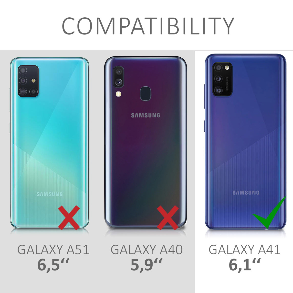 kwmobile Handyhülle für Samsung Galaxy A41 - Kabelloses Laden - Schutzhülle Cover
