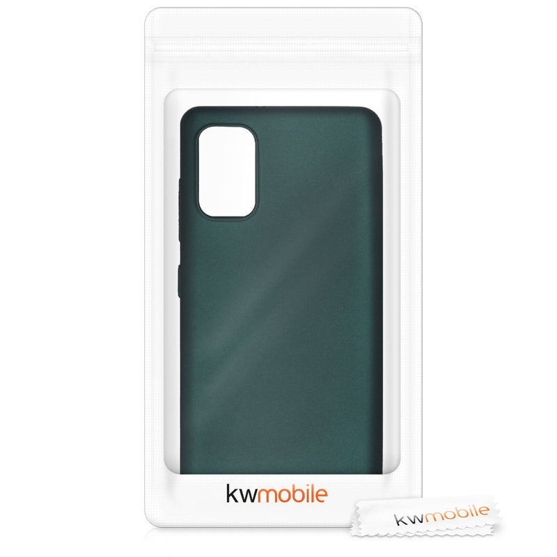 kwmobile Handyhülle für Samsung Galaxy A41 Hülle - Silikon Case metallisch schimmernd - Schutzhülle Cover