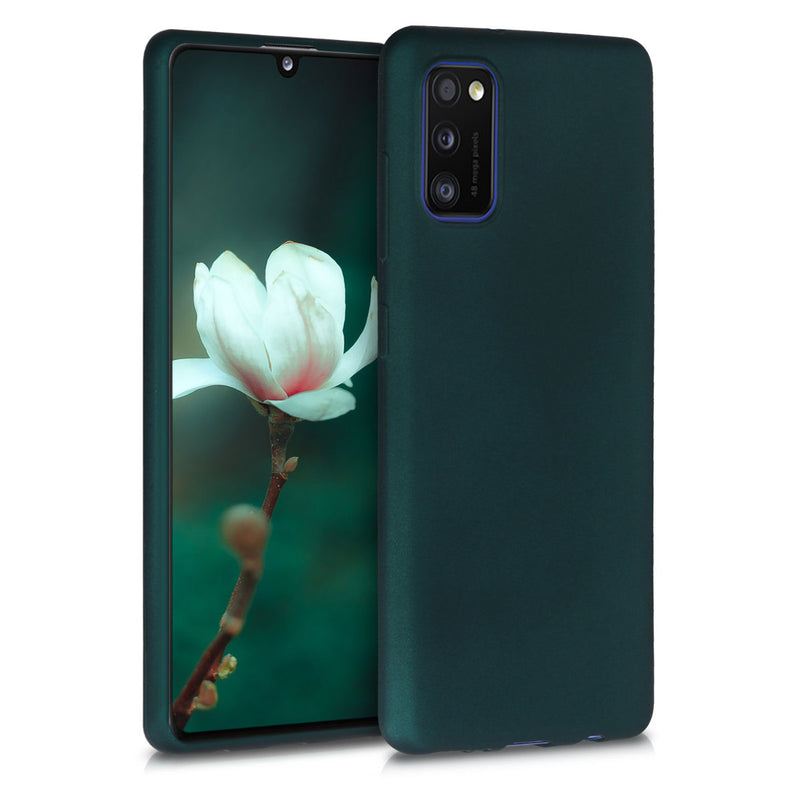 kwmobile Handyhülle für Samsung Galaxy A41 Hülle - Silikon Case metallisch schimmernd - Schutzhülle Cover