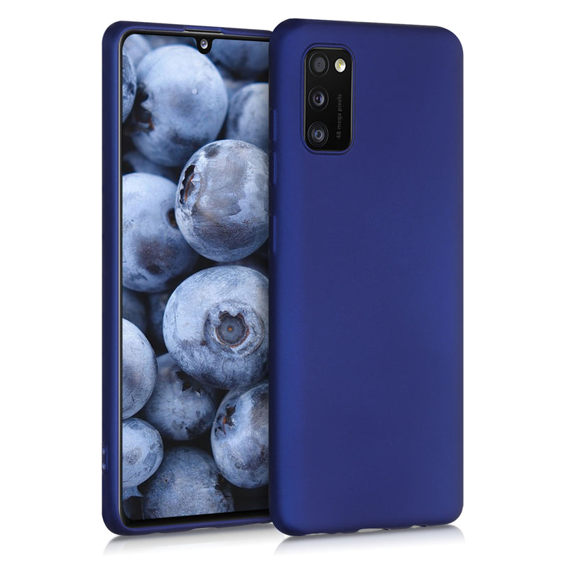 kwmobile Handyhülle für Samsung Galaxy A41 Hülle - Silikon Case metallisch schimmernd - Schutzhülle Cover