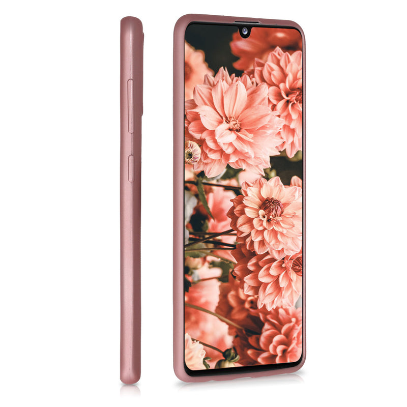 kwmobile Handyhülle für Samsung Galaxy A41 Hülle - Silikon Case metallisch schimmernd - Schutzhülle Cover