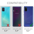 kwmobile Handyhülle für Samsung Galaxy A41 Hülle - Silikon Case metallisch schimmernd - Schutzhülle Cover