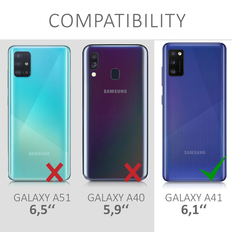 kwmobile Handyhülle für Samsung Galaxy A41 Hülle - Silikon Case metallisch schimmernd - Schutzhülle Cover