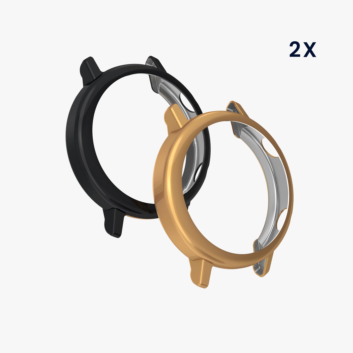 kwmobile Schutzhülle für Huawei Watch GT2 (42mm) Fullbody Display Cover Set