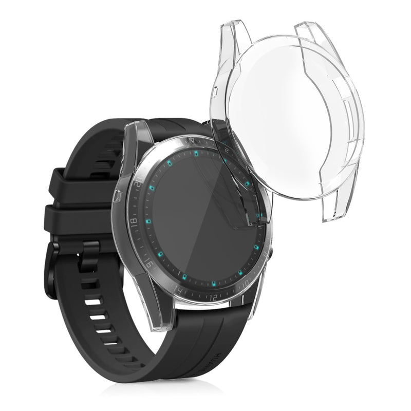 kwmobile Silikon Hülle für Huawei Watch GT2 (46mm) Schutzhülle Fullbody Display Cover Set