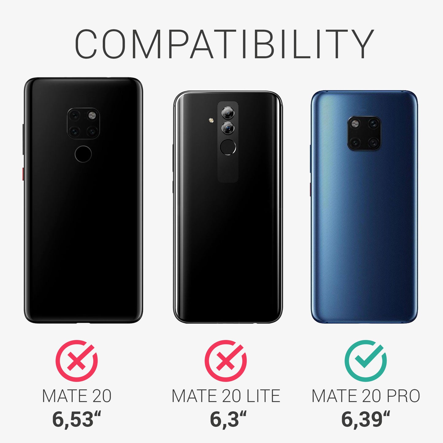 kwmobile Handyhülle für Huawei Mate 20 Pro Hülle - Case Silikon - Kabelloses Laden - Schutzhülle Cover