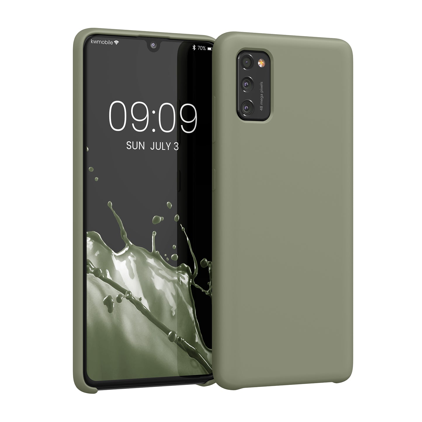 kwmobile Handyhülle für Samsung Galaxy A41 - Case Silikon - Kabelloses Laden - Schutzhülle Cover