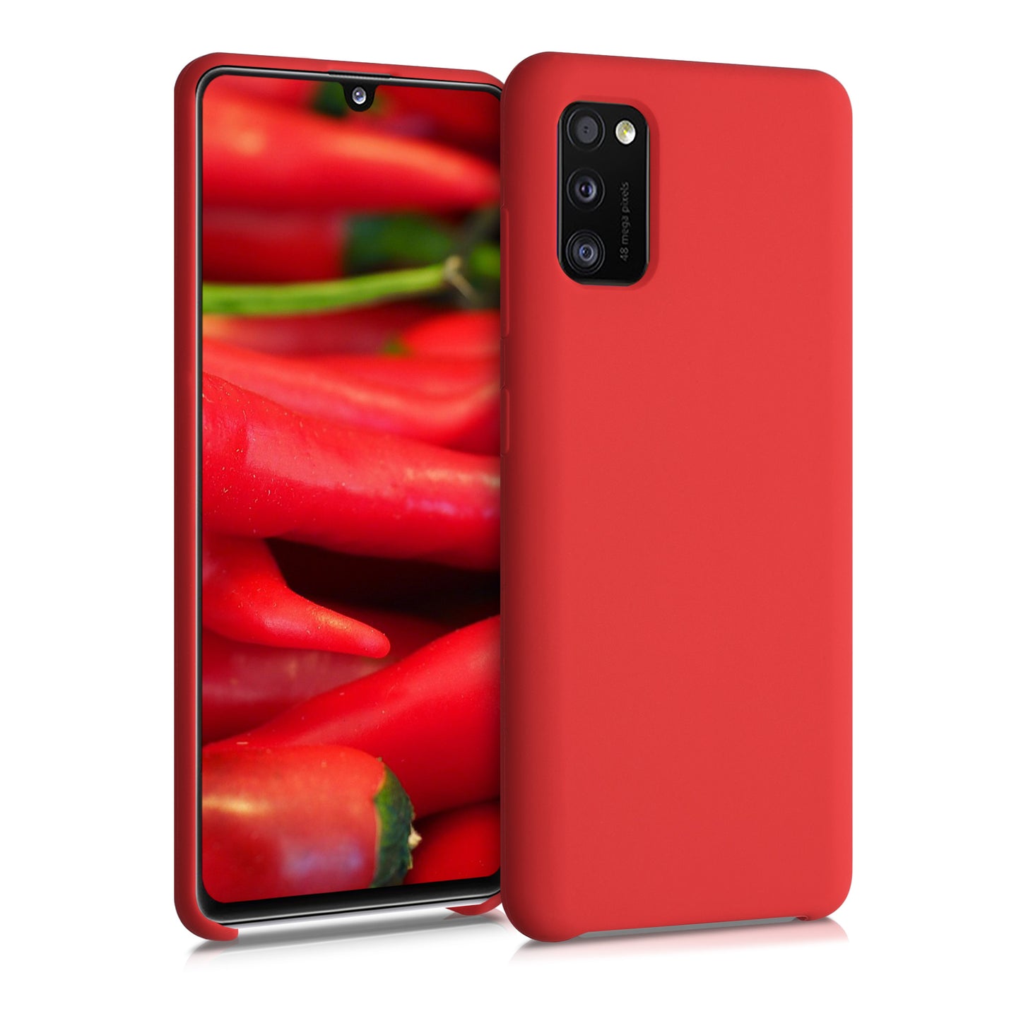 kwmobile Handyhülle für Samsung Galaxy A41 - Case Silikon - Kabelloses Laden - Schutzhülle Cover