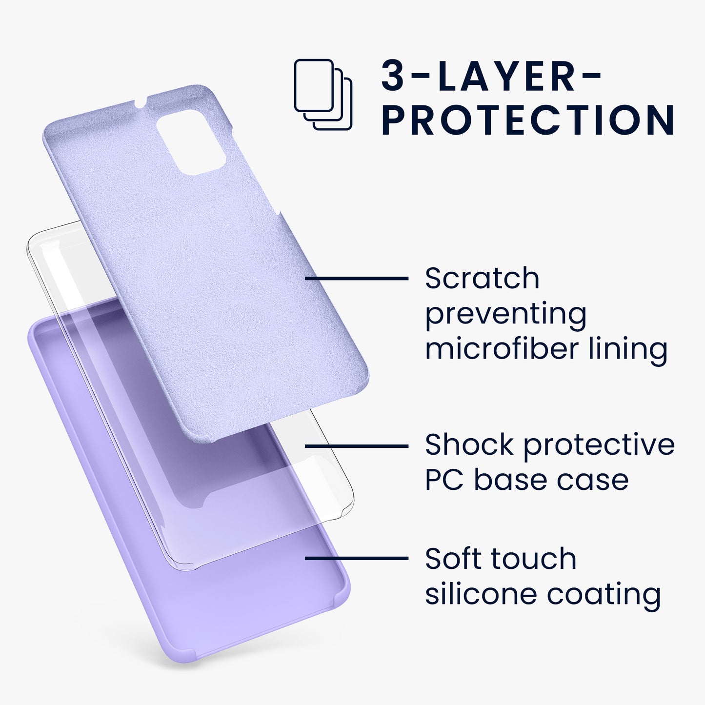 kwmobile Handyhülle für Samsung Galaxy A41 - Case Silikon - Kabelloses Laden - Schutzhülle Cover