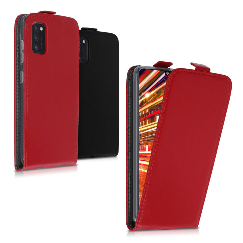 kwmobile Schutzhülle kompatibel mit Samsung Galaxy A41 - Hülle Handy - Flip Case Handyhülle Schwarz Schwarz  