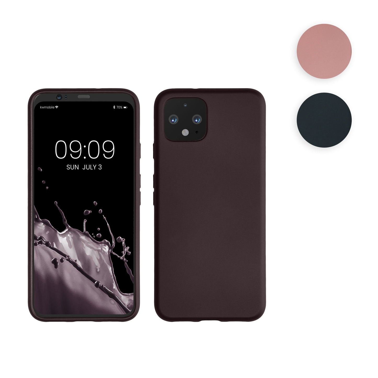 kwmobile Case kompatibel mit Google Pixel 4 Hülle - Schutzhülle aus Silikon metallisch schimmernd - Handyhülle Metallic Karibikblau Metallic Karibikblau  