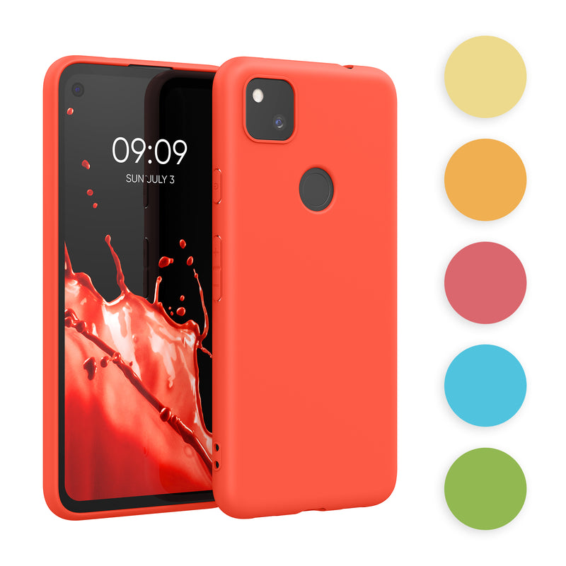kwmobile Hülle kompatibel mit Google Pixel 4a Hülle - weiches TPU Silikon Case - Cover geeignet für kabelloses Laden - Cool Mint Cool Mint  