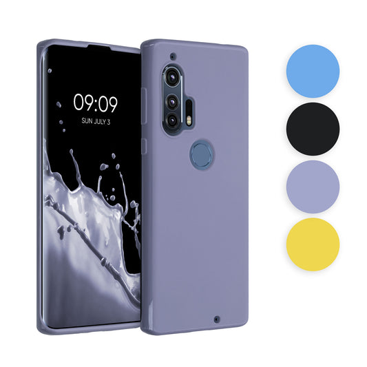 kwmobile Hülle kompatibel mit Motorola Edge Plus / Edge+ Hülle - weiches TPU Silikon Case - Cover geeignet für kabelloses Laden - Schwarz matt Schwarz matt  
