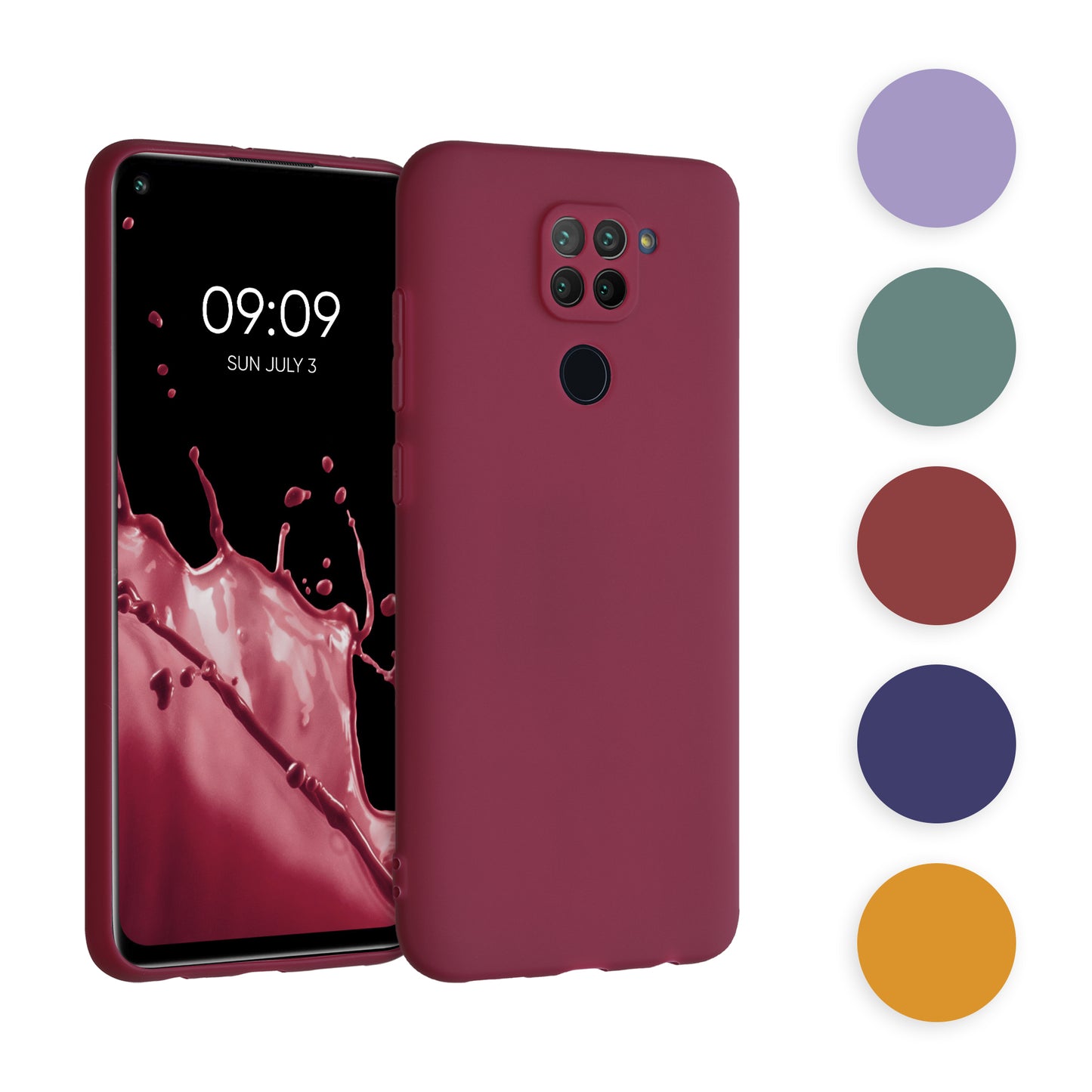 kwmobile Handyhülle kompatibel mit Xiaomi Redmi Note 9 Hülle - Handy Case aus weichem Silikon in Graugrün Graugrün  