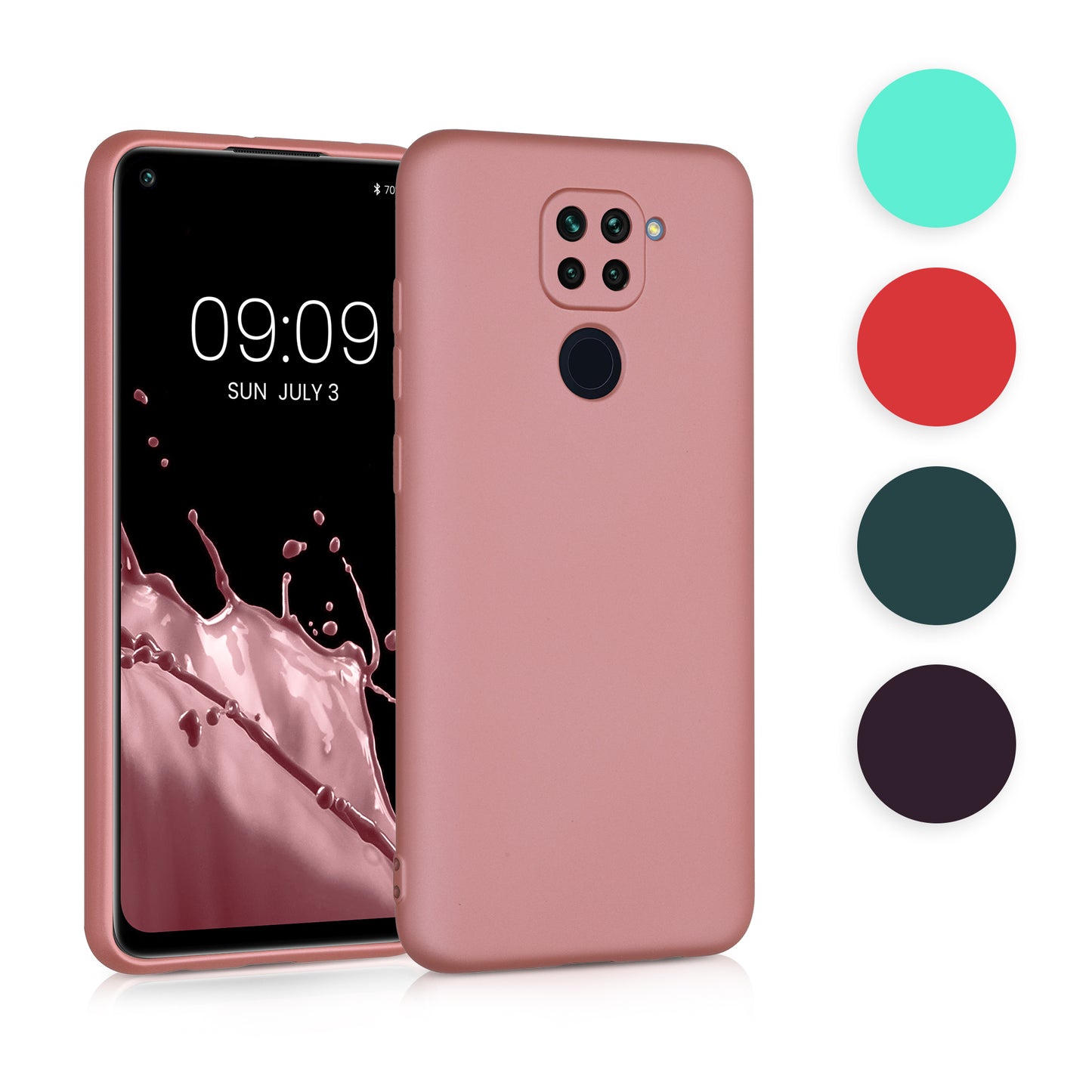 kwmobile Case kompatibel mit Xiaomi Redmi Note 9 Hülle - Schutzhülle aus Silikon metallisch schimmernd - Handyhülle Metallic Arctic Berry Metallic Arctic Berry  