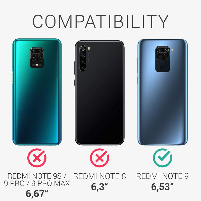 kwmobile Handyhülle für Xiaomi Redmi Note 9 Hülle - Silikon Case - Schutzhülle Cover