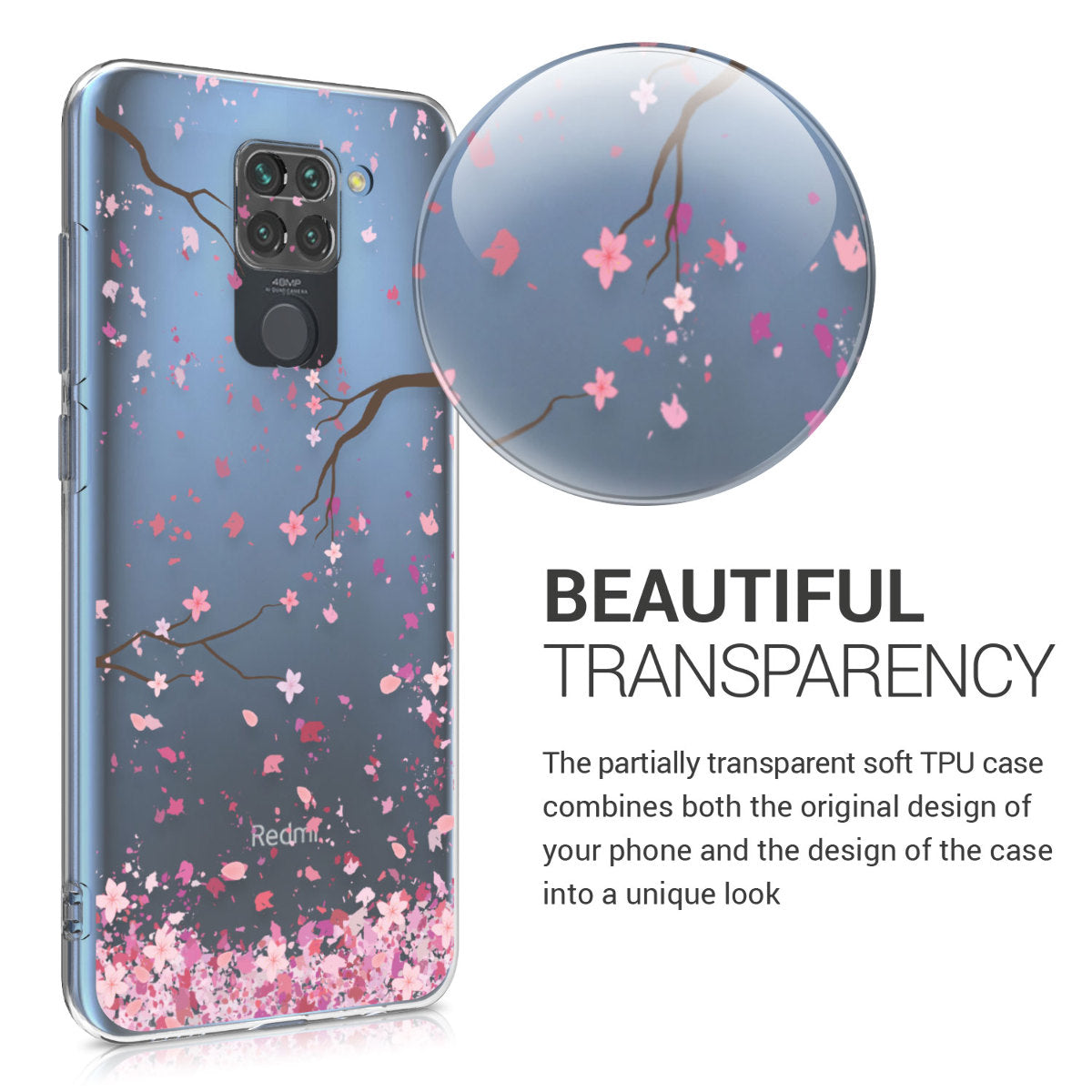 kwmobile Case kompatibel mit Xiaomi Redmi Note 9 - Hülle Silikon transparent