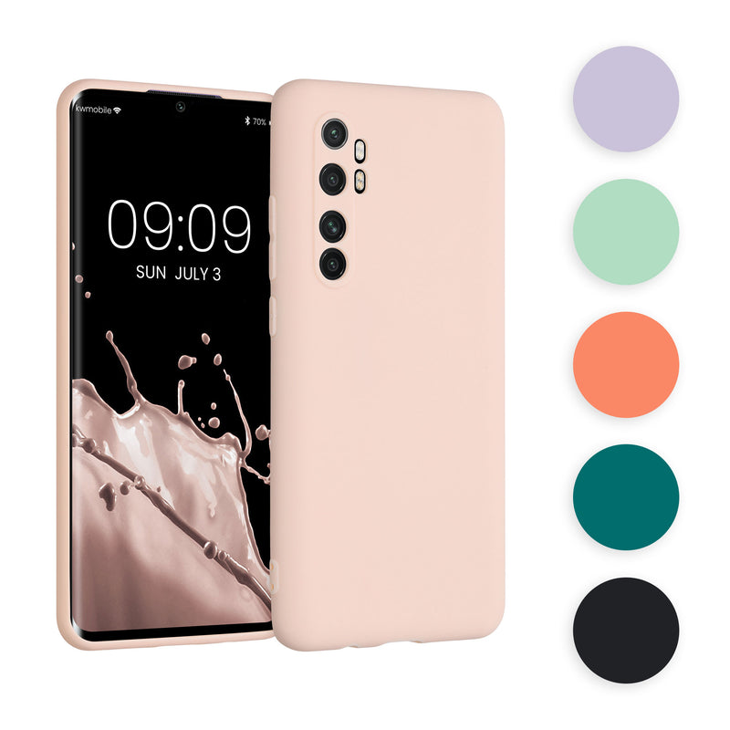 kwmobile Handyhülle kompatibel mit Xiaomi Mi Note 10 Lite Hülle - Handy Case aus weichem Silikon in Neon Pink Neon Pink  