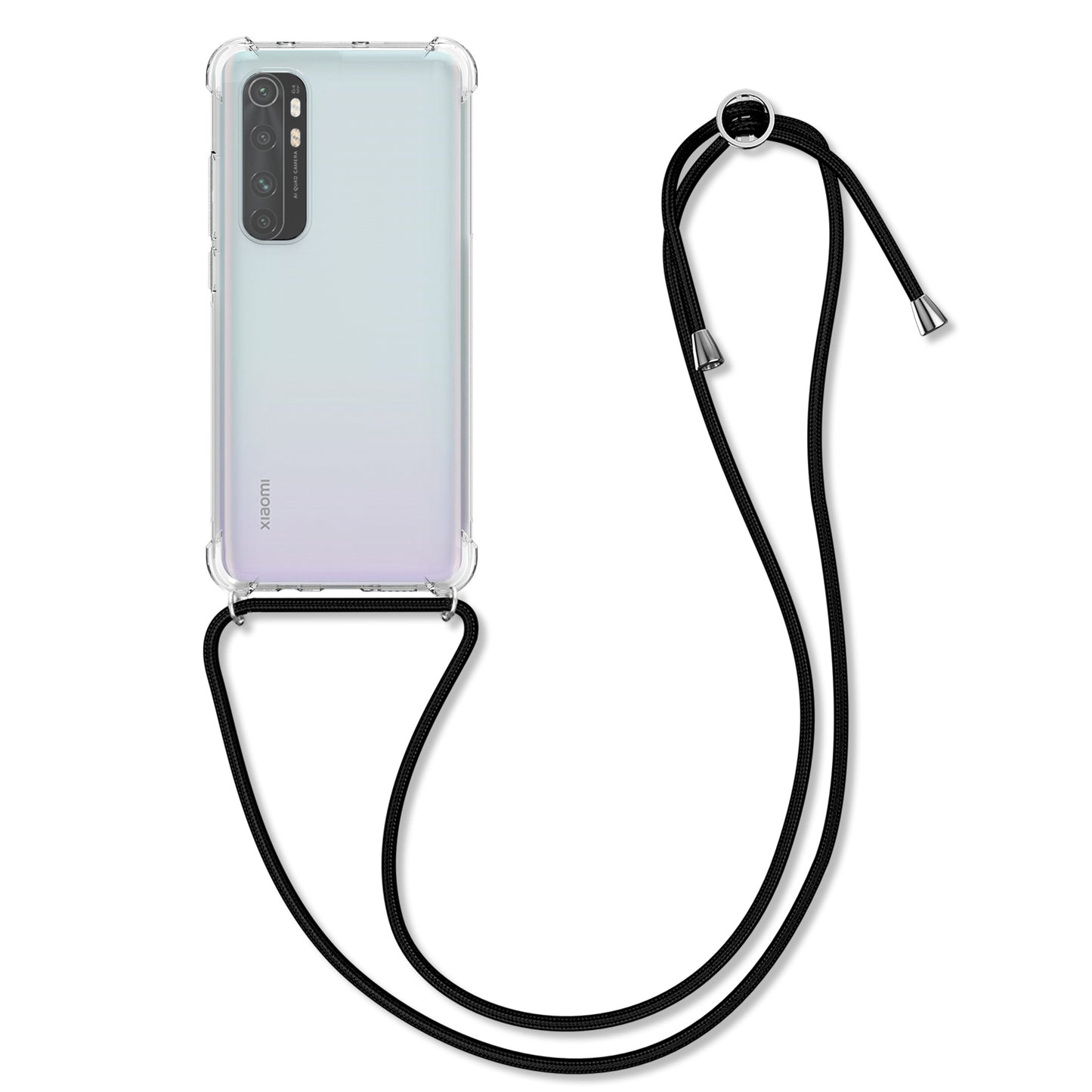 kwmobile Necklace Case kompatibel mit Xiaomi Mi Note 10 Lite Hülle Silikon Cover mit Handykette Band Handyhülle