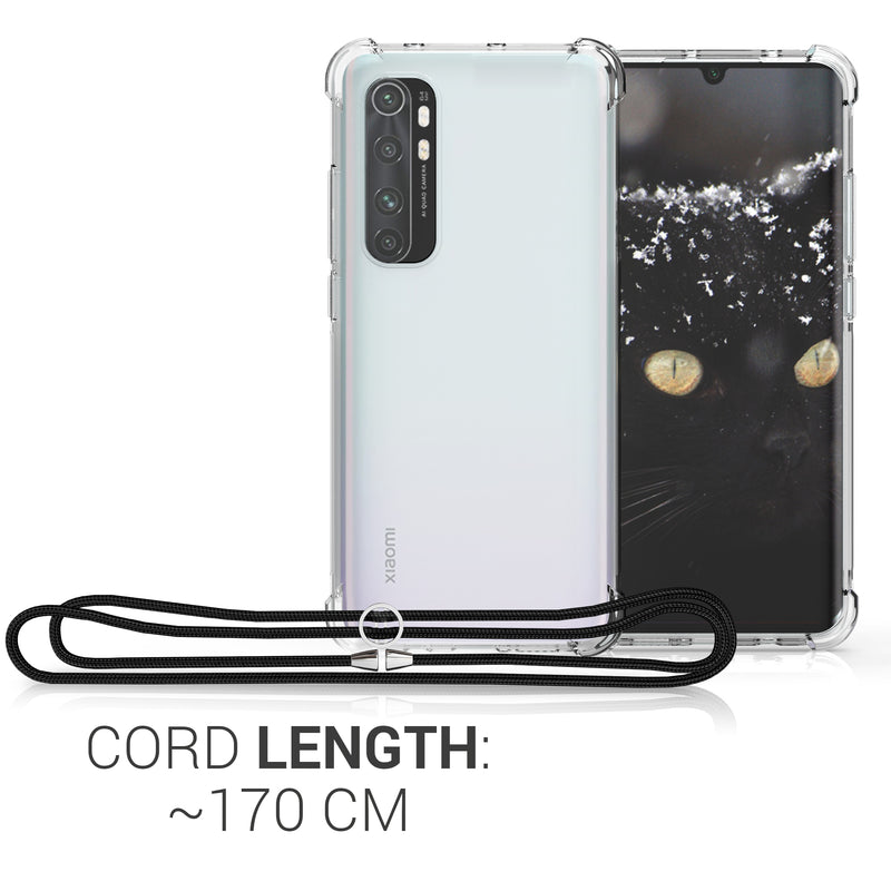 kwmobile Necklace Case kompatibel mit Xiaomi Mi Note 10 Lite Hülle Silikon Cover mit Handykette Band Handyhülle