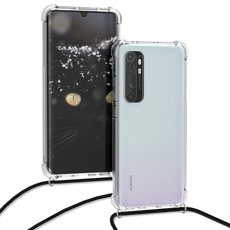 kwmobile Necklace Case kompatibel mit Xiaomi Mi Note 10 Lite Hülle Silikon Cover mit Handykette Band Handyhülle