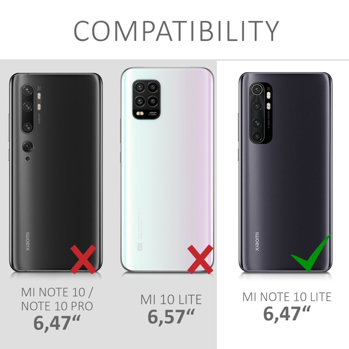kwmobile Case kompatibel mit Xiaomi Mi Note 10 Lite - Hülle Silikon transparent