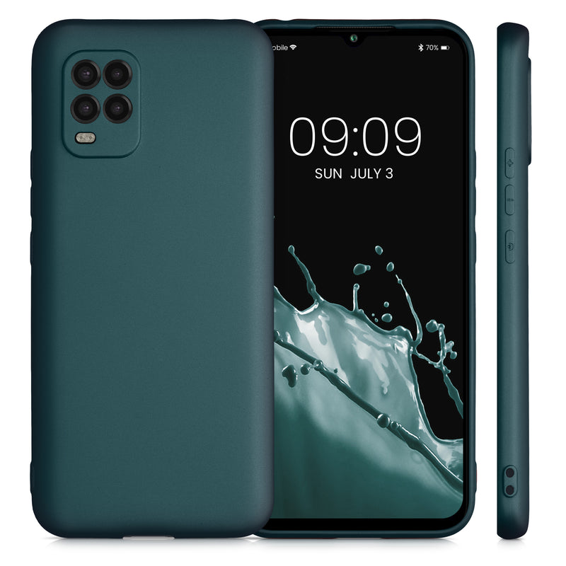 kwmobile Handyhülle für Xiaomi Mi 10 Lite (5G) Hülle - Silikon Case metallisch schimmernd - Schutzhülle Cover