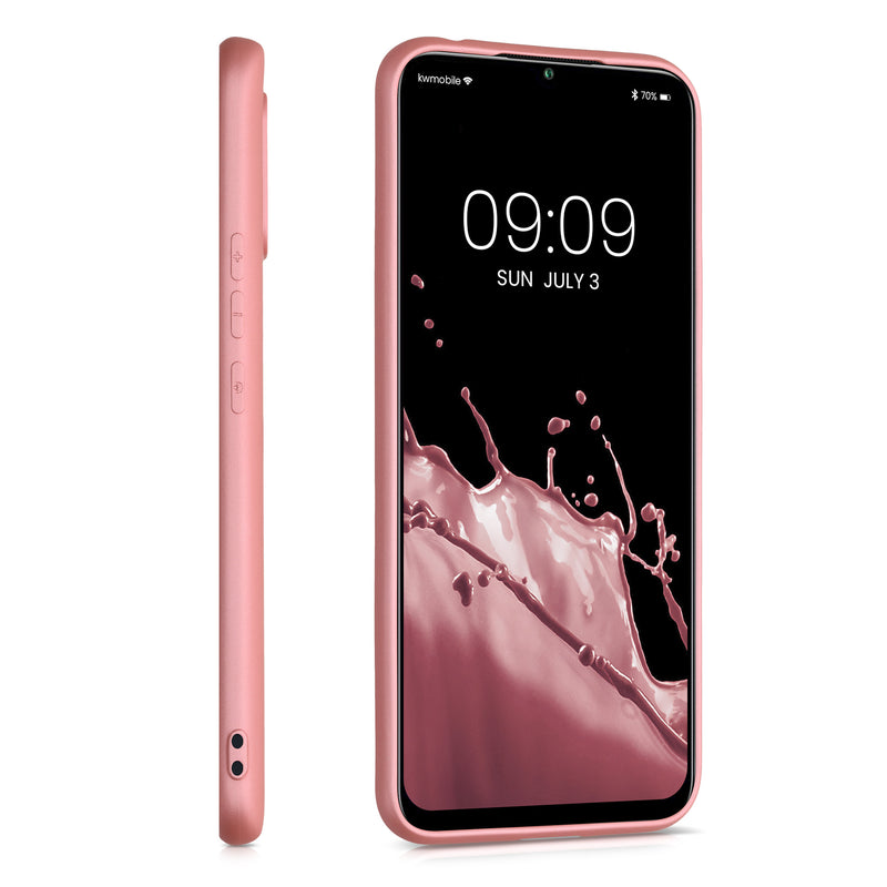 kwmobile Handyhülle für Xiaomi Mi 10 Lite (5G) Hülle - Silikon Case metallisch schimmernd - Schutzhülle Cover