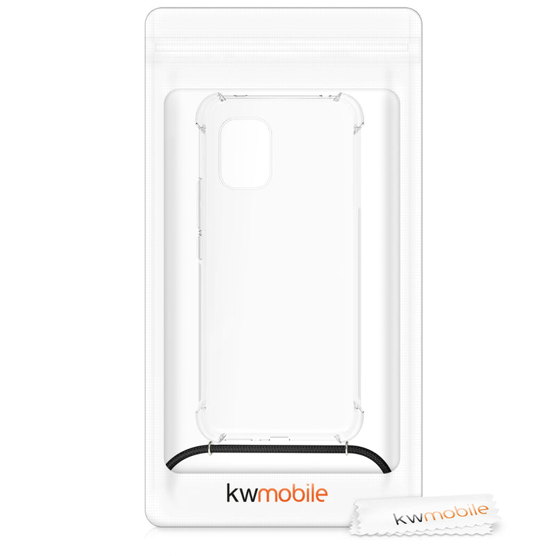 kwmobile Necklace Case kompatibel mit Xiaomi Mi 10 Lite (5G) Hülle - Silikon Cover mit Handykette - Band Handyhülle