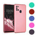 kwmobile Case kompatibel mit Samsung Galaxy A21s Hülle - Schutzhülle aus Silikon metallisch schimmernd - Handyhülle Metallic Pink Metallic Pink  