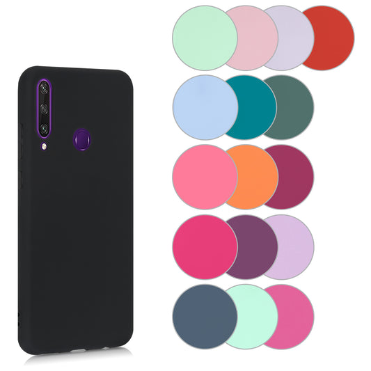 kwmobile Hülle kompatibel mit Huawei Y6p Hülle - weiches TPU Silikon Case - Cover geeignet für kabelloses Laden - Schwarz matt Schwarz matt  