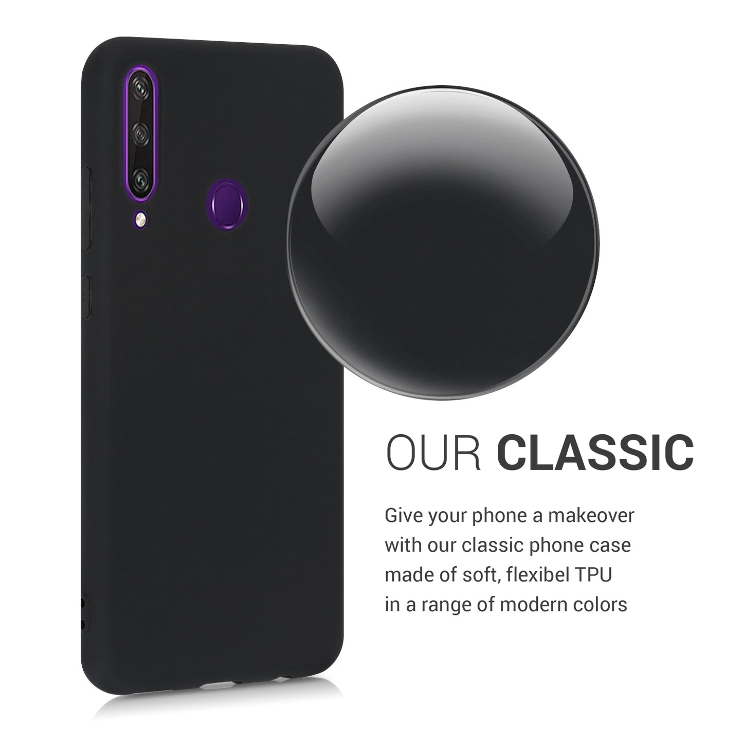 kwmobile Handyhülle für Huawei Y6p Hülle Kabelloses Laden Schutzhülle Cover