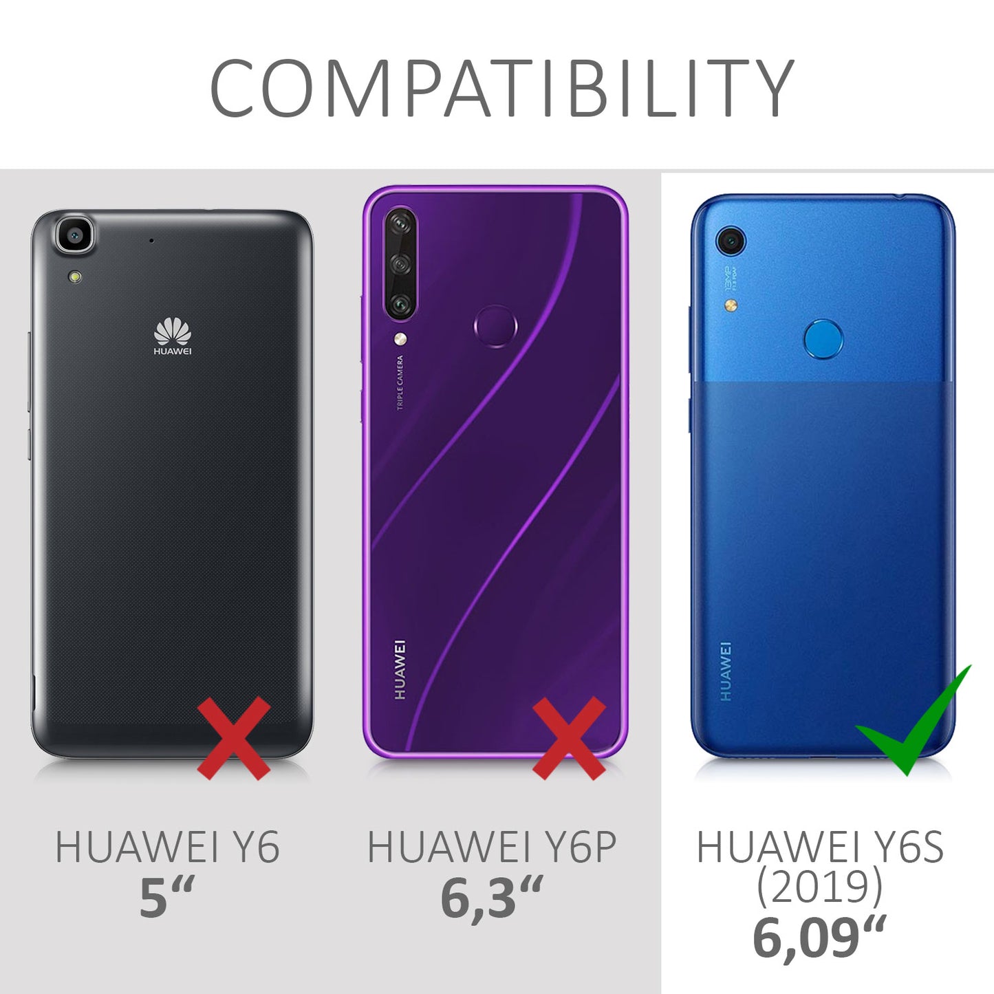 kwmobile Handyhülle für Huawei Y6s (2019) Hülle Cover