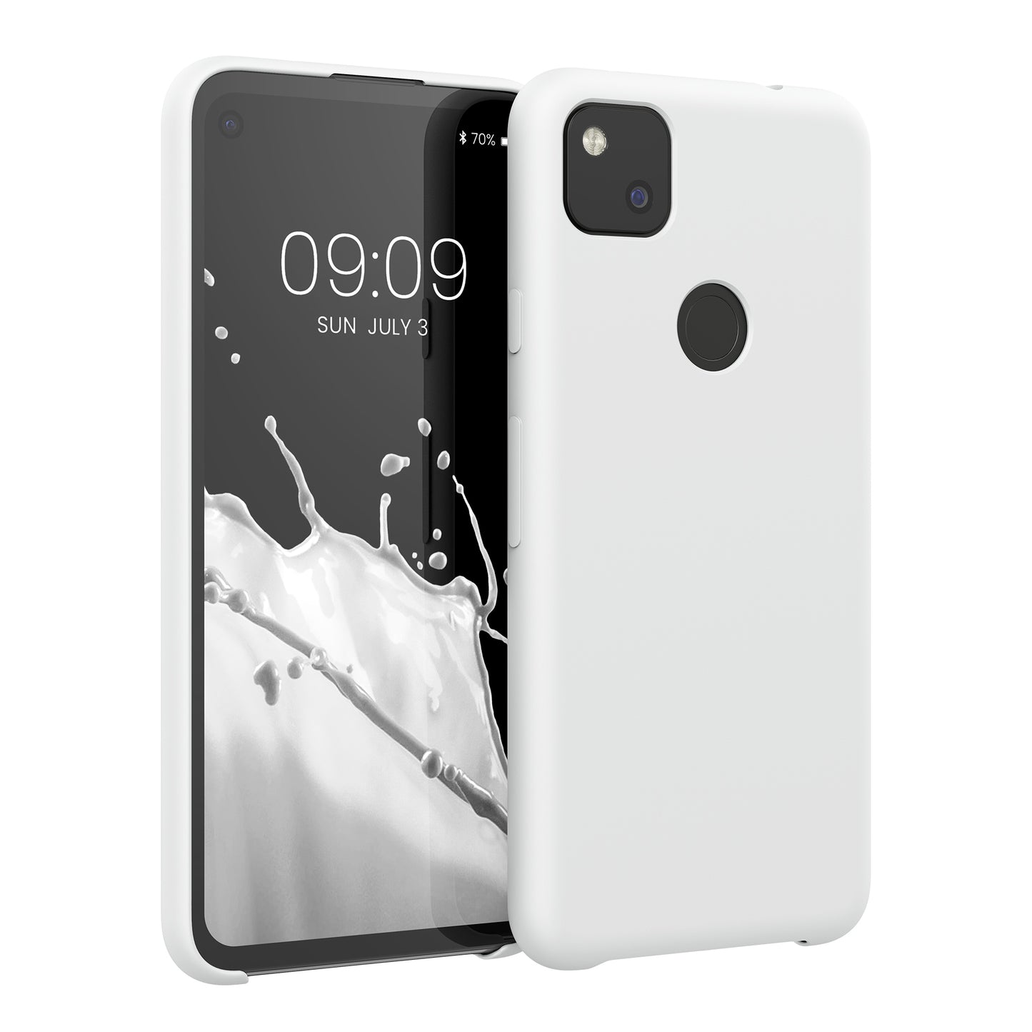 kwmobile Handyhülle für Google Pixel 4a - Case Silikon - Kabelloses Laden - Schutzhülle Cover