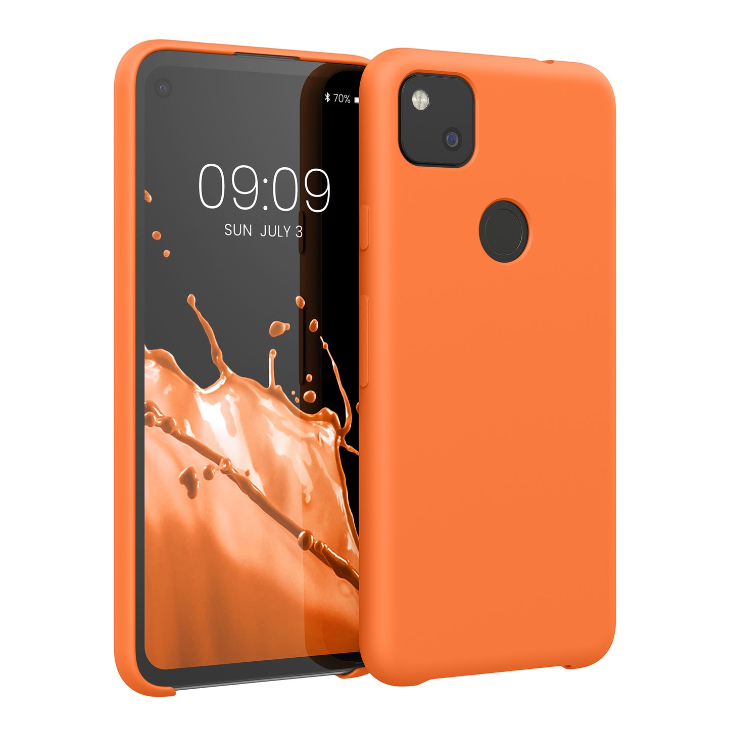 kwmobile Handyhülle für Google Pixel 4a - Case Silikon - Kabelloses Laden - Schutzhülle Cover