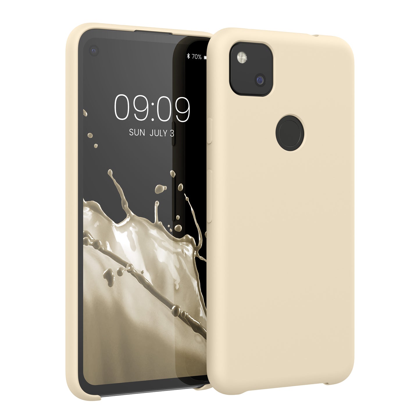 kwmobile Handyhülle für Google Pixel 4a - Case Silikon - Kabelloses Laden - Schutzhülle Cover