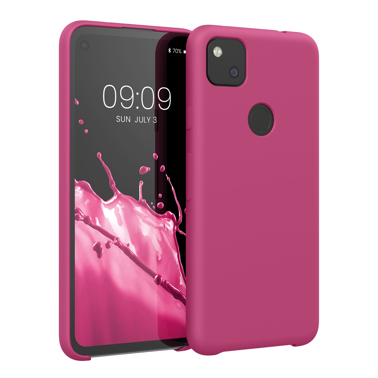 kwmobile Handyhülle für Google Pixel 4a - Case Silikon - Kabelloses Laden - Schutzhülle Cover